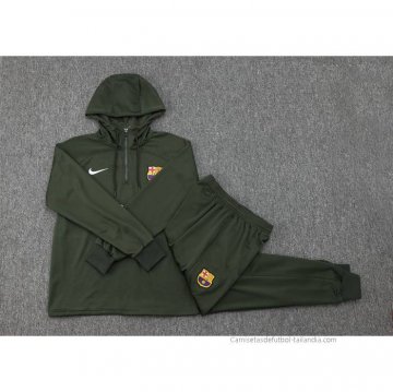Chandal de Sudadera del Barcelona 2023-2024 Verde Oscuro