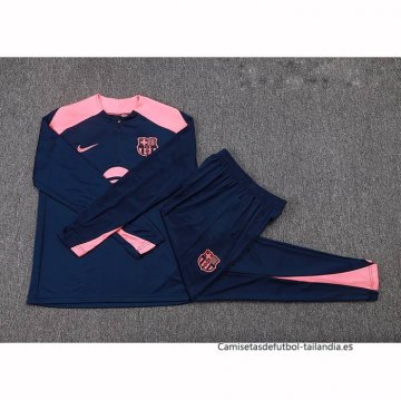 Chandal de Sudadera del Barcelona 2025-2026 Azul Rosa