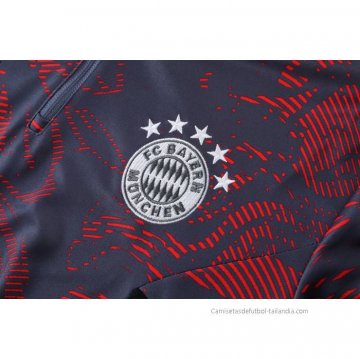 Chandal de Sudadera del Bayern Munich 2022-2023 Rojo y Gris