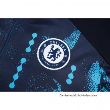 Chandal de Sudadera del Chelsea 2024-2025 Azul Oscuro