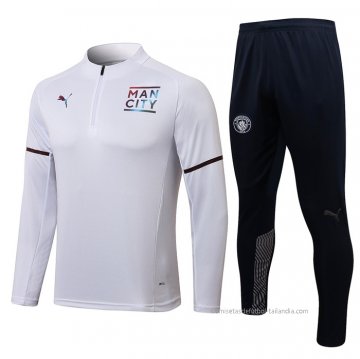 Chandal de Sudadera del Manchester City 2021-2022 Blanco Chandal de Sudadera del Manchester City 2021-2022 Blanco