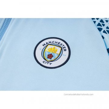 Chandal de Sudadera del Manchester City 2023-2024 Azul Claro