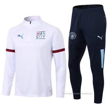 Chandal de Sudadera del Manchester City 2021-2022 Blanco Chandal de Sudadera del Manchester City 2021-2022 Blanco