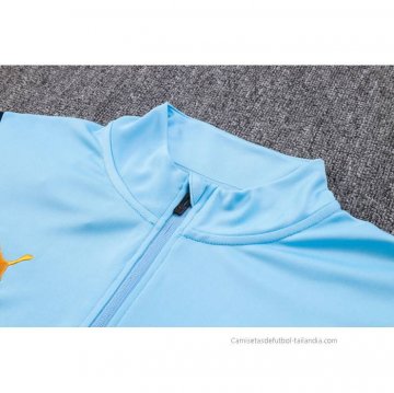 Chandal de Sudadera del Manchester City 2023-2024 Azul Claro