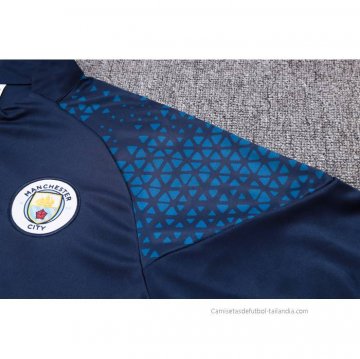 Chandal de Sudadera del Manchester City 2023-2024 Azul Oscuro