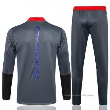 Chandal de Sudadera del Manchester United 2021-2022 Gris