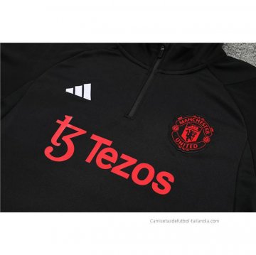 Chandal de Sudadera del Manchester United 2023-2024 Negro