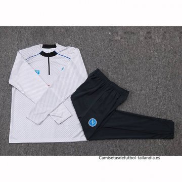 Chandal de Sudadera del Napoli Nino 2025-2026 Blanco