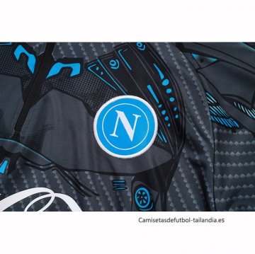 Chandal de Sudadera del Napoli Nino 2025-2026 Negro