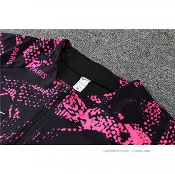 Chandal de Sudadera del Paris Saint-Germain 2022-2023 Negro y Rosa
