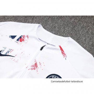 Chandal de Sudadera del Paris Saint-Germain 2024-2025 Blanco
