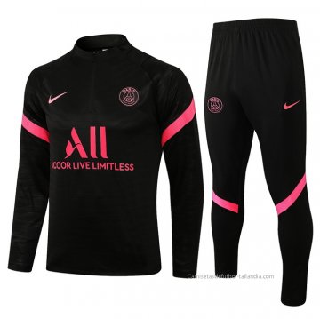 Chandal de Sudadera del Paris Saint-Germain Nino 2021-2022 Negro Chandal de Sudadera del Paris Saint-Germain Nino 2021-2022 Negro