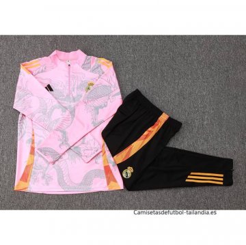 Chandal de Sudadera del Real Madrid Dragon 2024-2025 Rosa