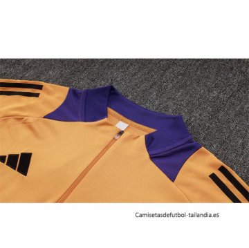 Chandal de Sudadera del Real Madrid Nino 2024-2025 Amarillo