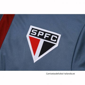 Chandal de Sudadera del Sao Paulo 2025-2026 Gris Rojo