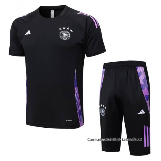 Chandal del Alemania Manga Corta 2024-2025 Negro - Pantalon Corto - Haga un click en la imagen para cerrar