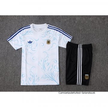 Chandal del Argentina Manga Corta 2026-2027 Blanco - Pantalon Corto