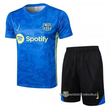 Chandal del Barcelona Manga Corta 2024-2025 Azul - Pantalon Corto Chandal del Barcelona Manga Corta 2024-2025 Azul - Pantalon Corto