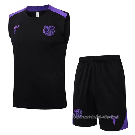 Chandal del Barcelona Sin Mangas 2025-2026 Negro Purpura - Haga un click en la imagen para cerrar