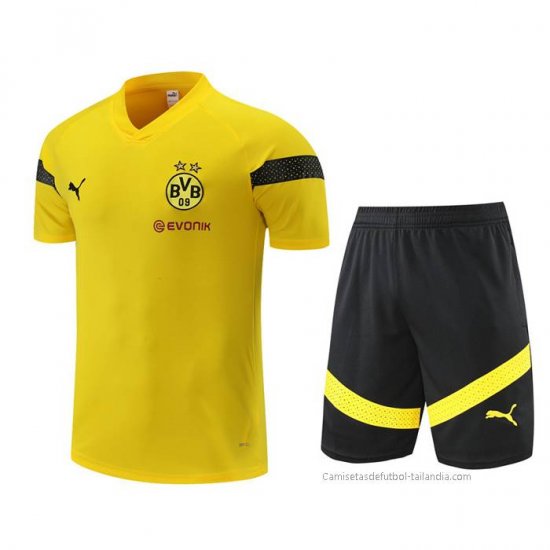 Chandal del Borussia Dortmund Manga Corta 2022-2023 Amarillo - Pantalon Corto - Haga un click en la imagen para cerrar