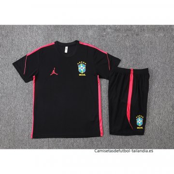 Chandal del Brasil Manga Corta 2026-2027 Negro - Pantalon Corto