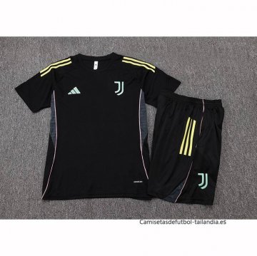 Chandal del Juventus Manga Corta 2025-2026 Negro - Pantalon Corto