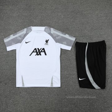 Chandal del Liverpool Manga Corta 2022-2023 Blanco - Pantalon Corto
