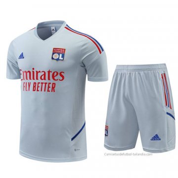 Chandal del Lyon Manga Corta 2022-2023 Gris - Pantalon Corto Chandal del Lyon Manga Corta 2022-2023 Gris - Pantalon Corto
