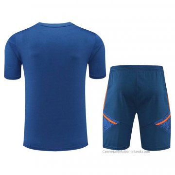 Chandal del Manchester United Manga Corta 2022-2023 Azul - Pantalon Corto