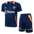 Chandal del Manchester United Manga Corta 2024-2025 Azul - Pantalon Corto