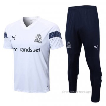 Chandal del Olympique Marsella Manga Corta 2022-2023 Blanco Chandal del Olympique Marsella Manga Corta 2022-2023 Blanco