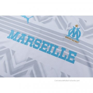 Chandal del Olympique Marsella Manga Corta 2022-2023 Gris - Pantalon Corto