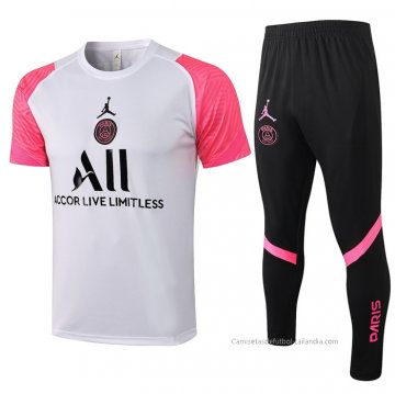 Chandal del Paris Saint-Germain Jordan Manga Corta 2021-2022 Blanco Chandal del Paris Saint-Germain Jordan Manga Corta 2021-2022 Blanco