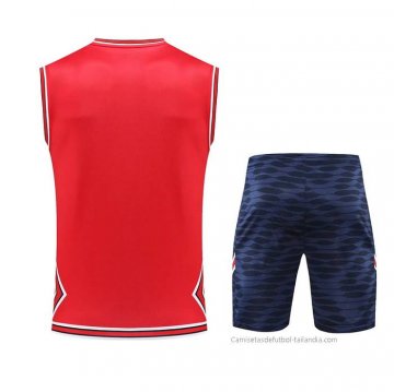 Chandal del Paris Saint-Germain Jordan Sin Mangas 2022-2023 Rojo