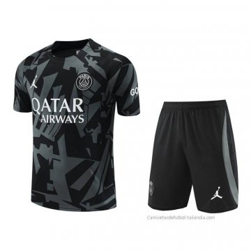 Chandal del Paris Saint-Germain Manga Corta 2022-2023 Gris - Pantalon Corto Chandal del Paris Saint-Germain Manga Corta 2022-2023 Gris - Pantalon Corto
