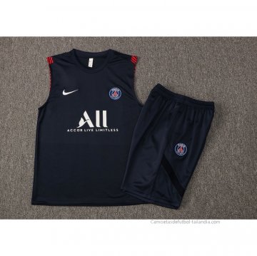 Chandal del Paris Saint-Germain Sin Mangas 2021-2022 Azul