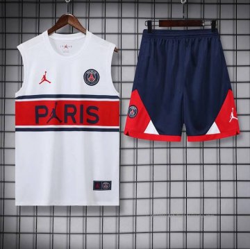 Chandal del Paris Saint-Germain Sin Mangas 2022-2023 Blanco y Rojo