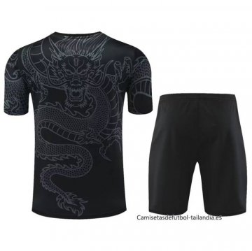 Chandal del Real Madrid Dragon Manga Corta 2024-2025 Negro - Pantalon Corto