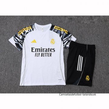 Chandal del Real Madrid Manga Corta 2025-2026 Blanco - Pantalon Corto