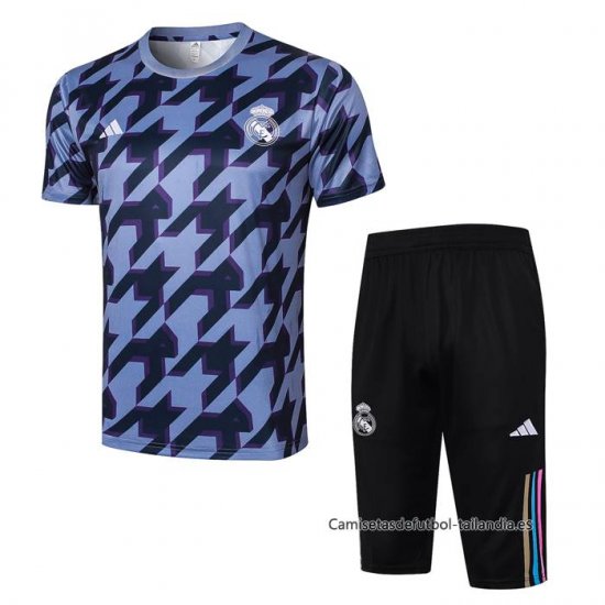 Chandal del Real Madrid Manga Corta 2024-2025 Negro y Gris - Pantalon Corto - Haga un click en la imagen para cerrar
