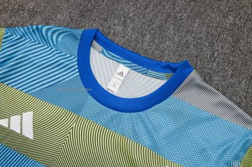 Chandal del Real Madrid Manga Corta 2025-2026 Azul Verde - Pantalon Corto