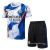 Chandal del Real Madrid Manga Corta 2025-2026 Blanco Azul - Pantalon Corto Chandal del Real Madrid Manga Corta 2025-2026 Blanco Azul - Pantalon Corto