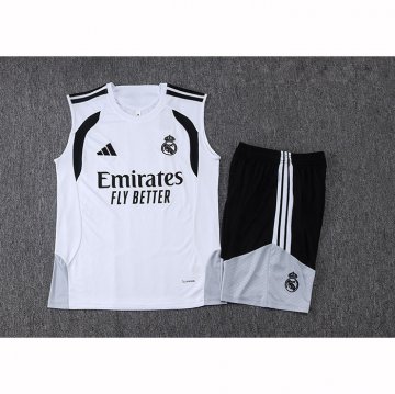Chandal del Real Madrid Sin Mangas 2025-2026 Blanco