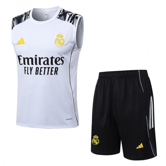 Chandal del Real Madrid Sin Mangas 2025-2026 Blanco - Haga un click en la imagen para cerrar