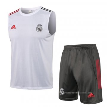 Chandal del Real Madrid Sin Mangas 2021-2022 Blanco Chandal del Real Madrid Sin Mangas 2021-2022 Blanco