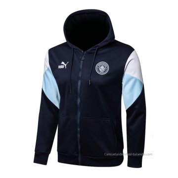 Chaqueta con Capucha del Manchester City 2021-2022 Azul Chaqueta con Capucha del Manchester City 2021-2022 Azul