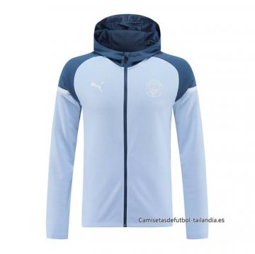 Chaqueta con Capucha del Manchester City 2024-2025 Azul Chaqueta con Capucha del Manchester City 2024-2025 Azul