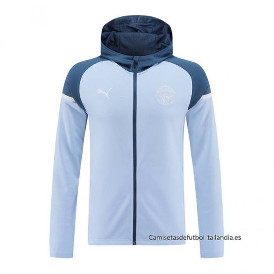 Chaqueta con Capucha del Manchester City 2024-2025 Azul - Haga un click en la imagen para cerrar