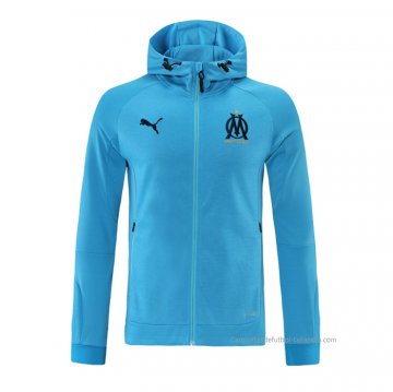 Chaqueta con Capucha del Olympique Marsella 2021-2022 Azul Chaqueta con Capucha del Olympique Marsella 2021-2022 Azul