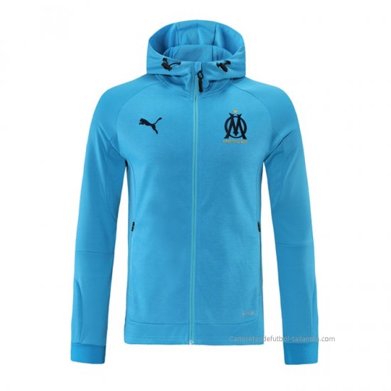 Chaqueta con Capucha del Olympique Marsella 2021-2022 Azul - Haga un click en la imagen para cerrar